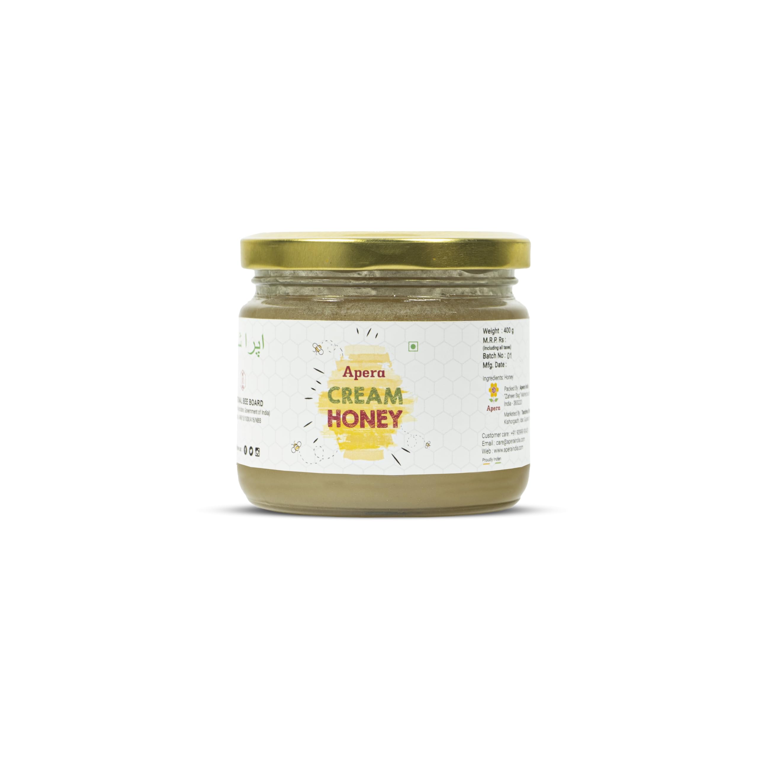 APERA Pure And Natural Cream Honey | White Honey - 400g-image-25