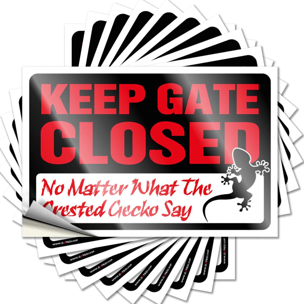 Keep Gate Closed No Matter What The Crested Gecko Say Tattoos Summer | Golden Accessories Removable Decal Pack(6X9CM)