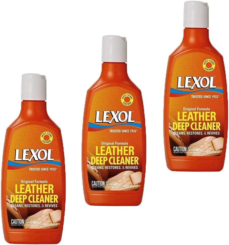 3 x Lexol Deep Leather Cleaner Professional Cleaning Solution