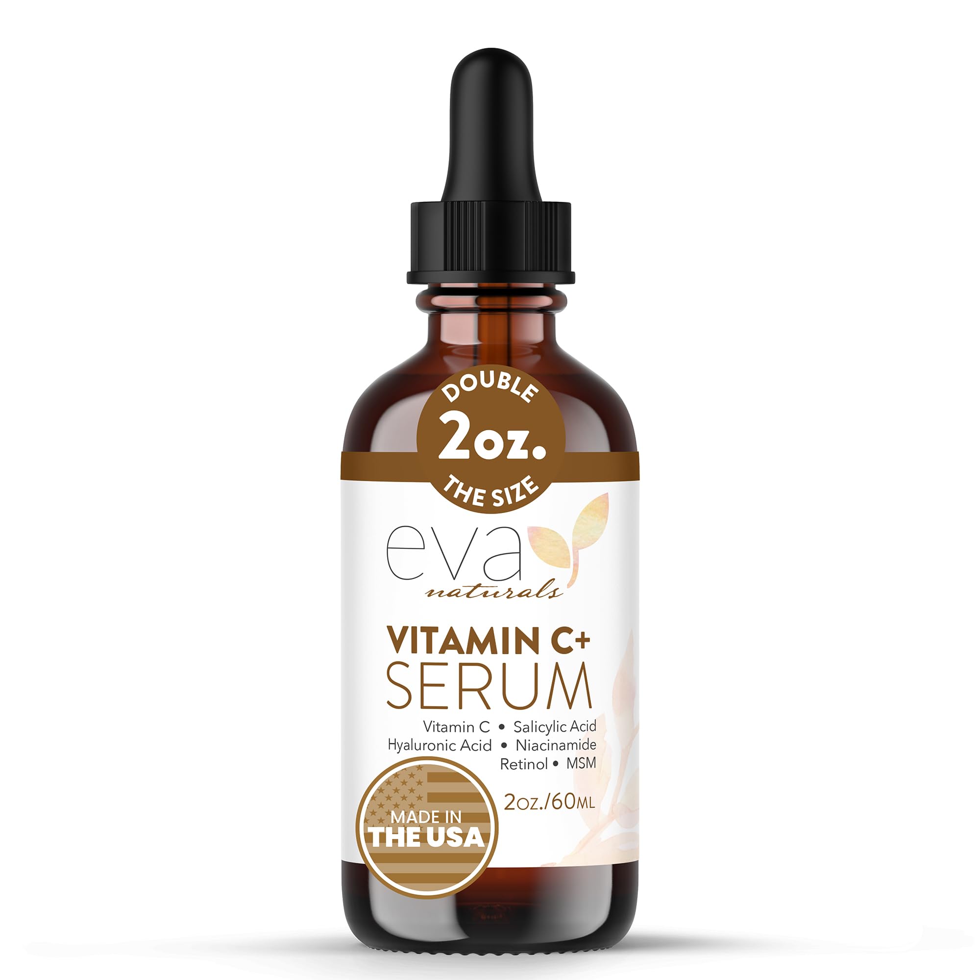 Vitamin C+ Serum for Face – Anti-Aging Facial Serum with Niacinamide, Retinol, Hyaluronic Acid, Salicylic Acid & Rosehip Oil for Dark Spots, Uneven Skin Tone & Radiant Glow (60 mL)