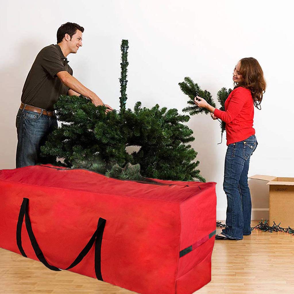 WHEAT Très Grand Sac de Rangement Robuste pour Sapin de Noël et décorations, Sac de Rangement pour Coussin de Meubles de Jardin, pour Arbres de Noël artificiels jusqu'à 9 Pieds - 135x34x68 cm