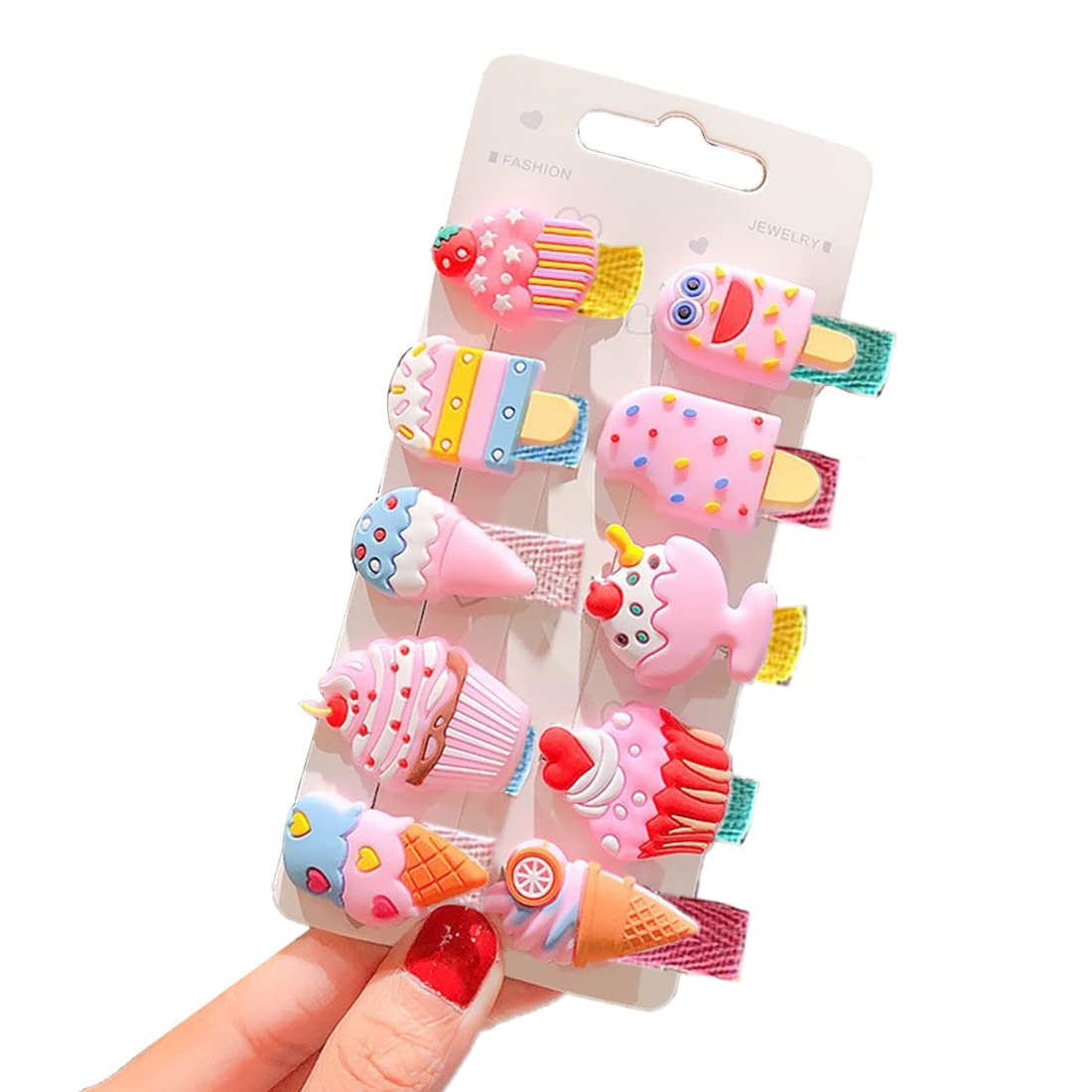 Babymoon Fusion Ice Cream 10pcs Hairclips Hair Accessories Set - Icecream (B0C33GMVCC) Amazon Price History, Amazon Price Tracker