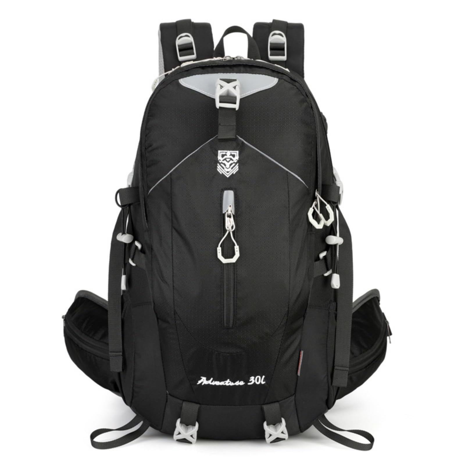 Zaino Escursionistico Imbottiti Zaino Grande Capacità Attrezzatura Outdoor per Escursione, Array, Nero