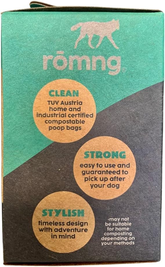 Image of Compostable Dog Waste Bags, Plant-Based, Leak-Proof, Black, 180 Count