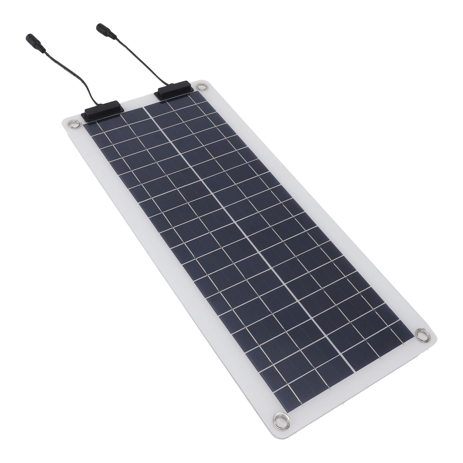Fdit Kit de Régulateur de Panneau Solaire 30W, Chargeur MPPT OBD Double Sortie, étanche avec Pince de Batterie Rouge et Noire pour Camping-car, Bateau, Camping