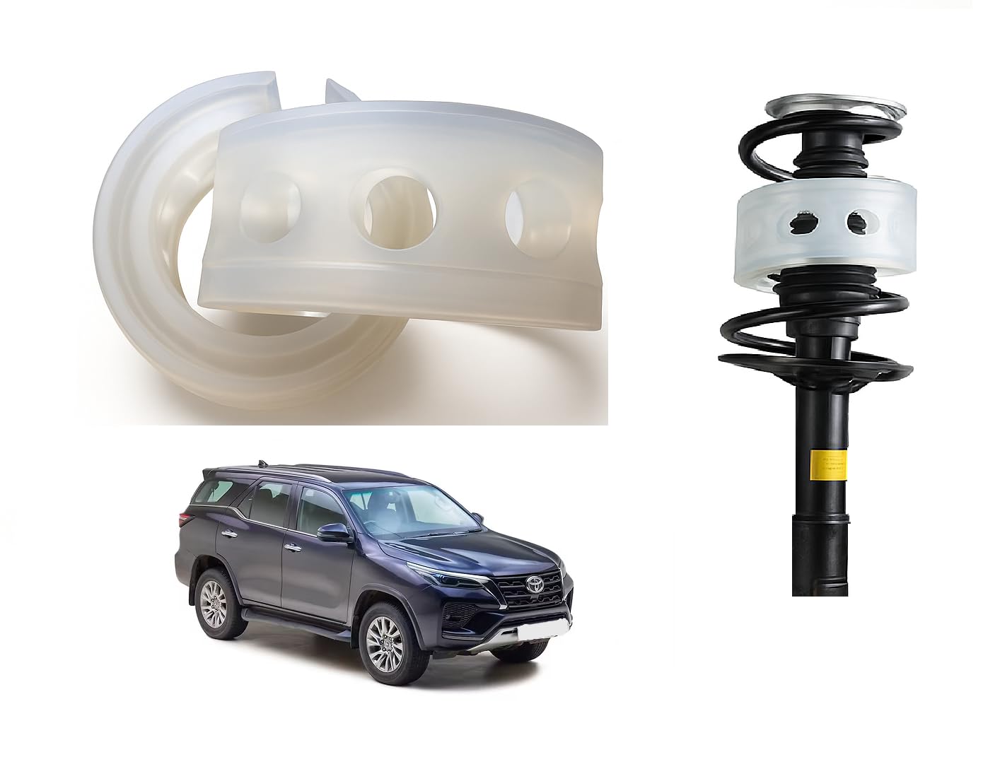 Autoclean Rear Car Coil Spring Buffer Kit For Increasing Car Height, Car Cushioner, Shock Absorber And Stabilizer Suspension Accessories For Fortune(2004–2015) - Size C-image-40