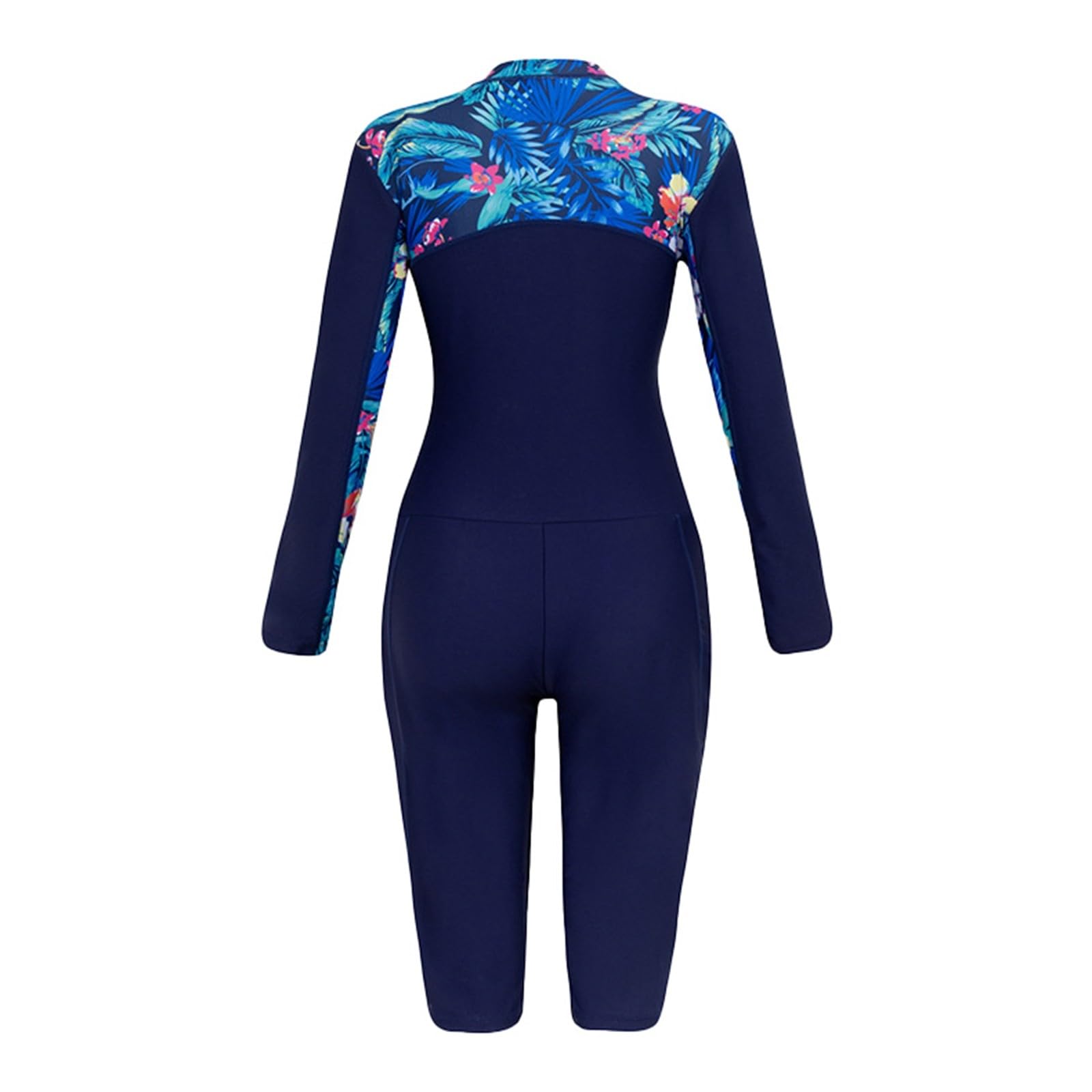 Generisch Maillot de bain 2026 pour femme à manches longues en néoprène pour femme, pour le surf, la plongée, la plongée avec tuba, UPF 50+, protection solaire, tissu extensible, fermeture éclair sur