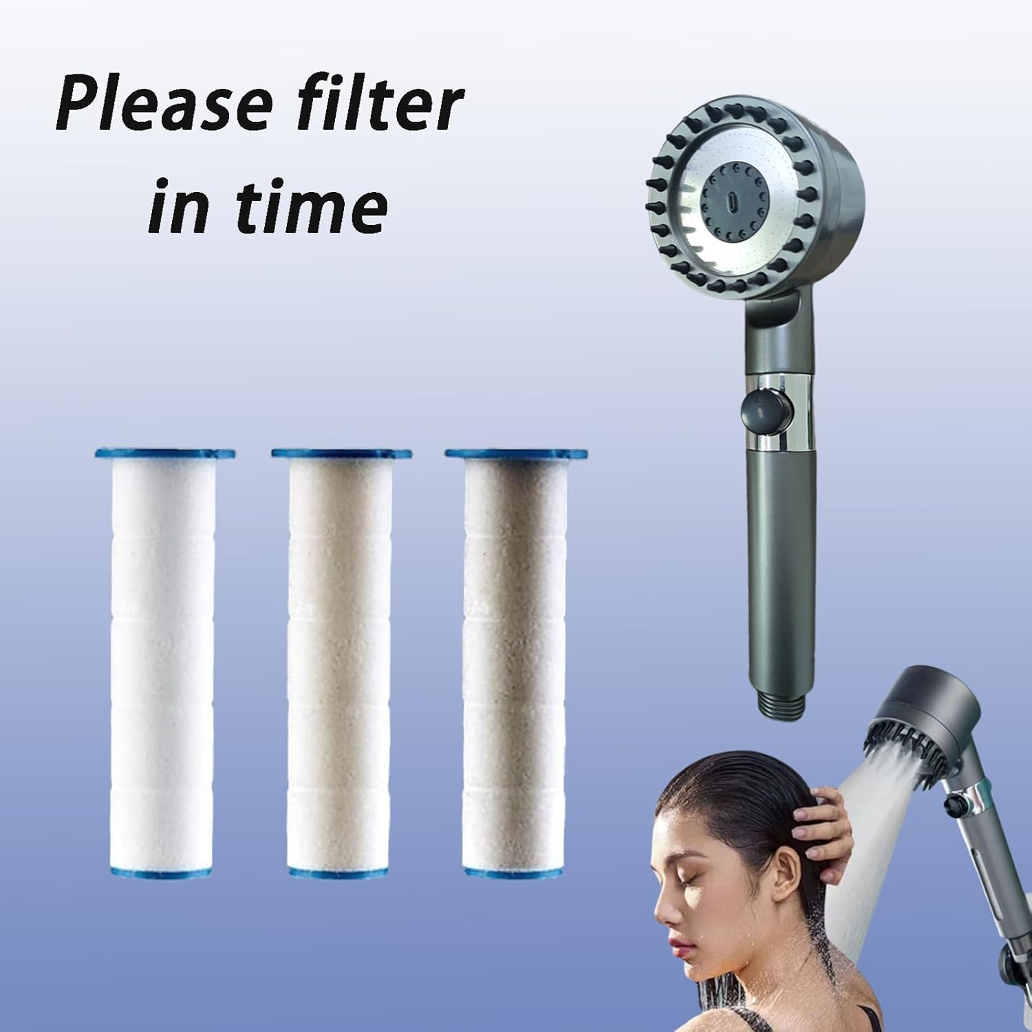 Showerhead Filters, Ion Shower Drops Head Filter, Shower Head With