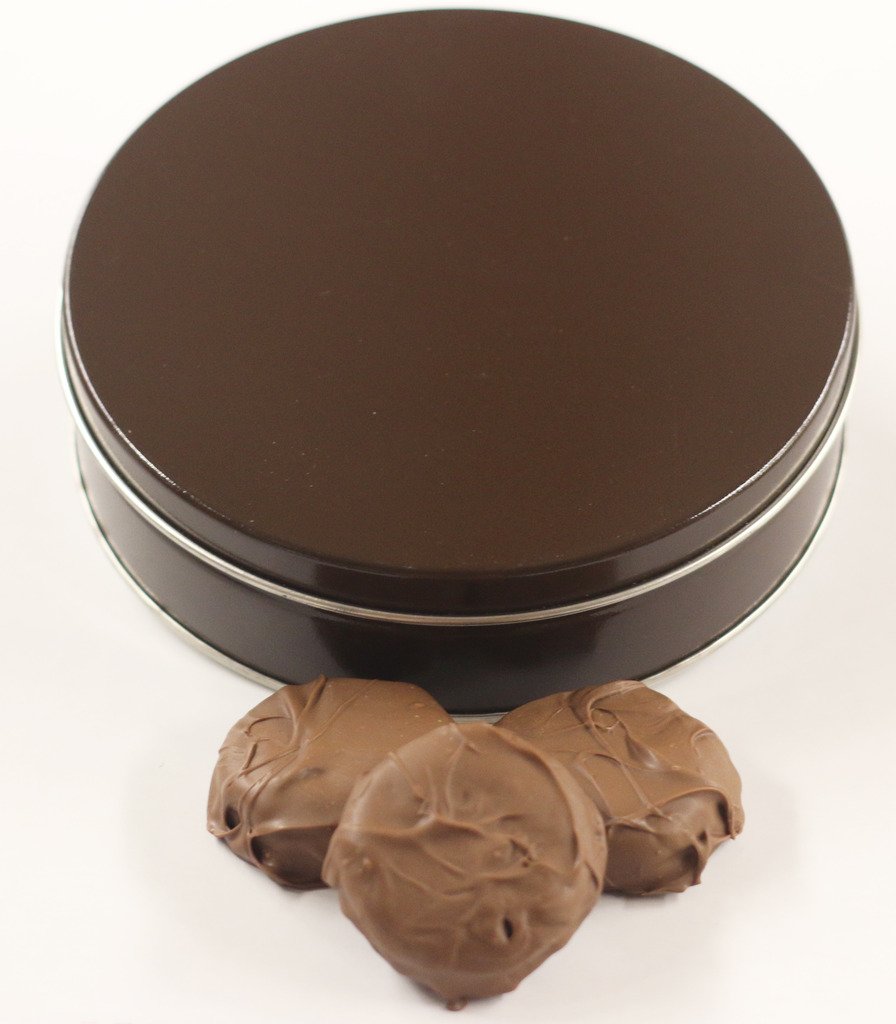 Scott's Cakes Milk Chocolate Covered Oreos in a Small Easter Chick Tin