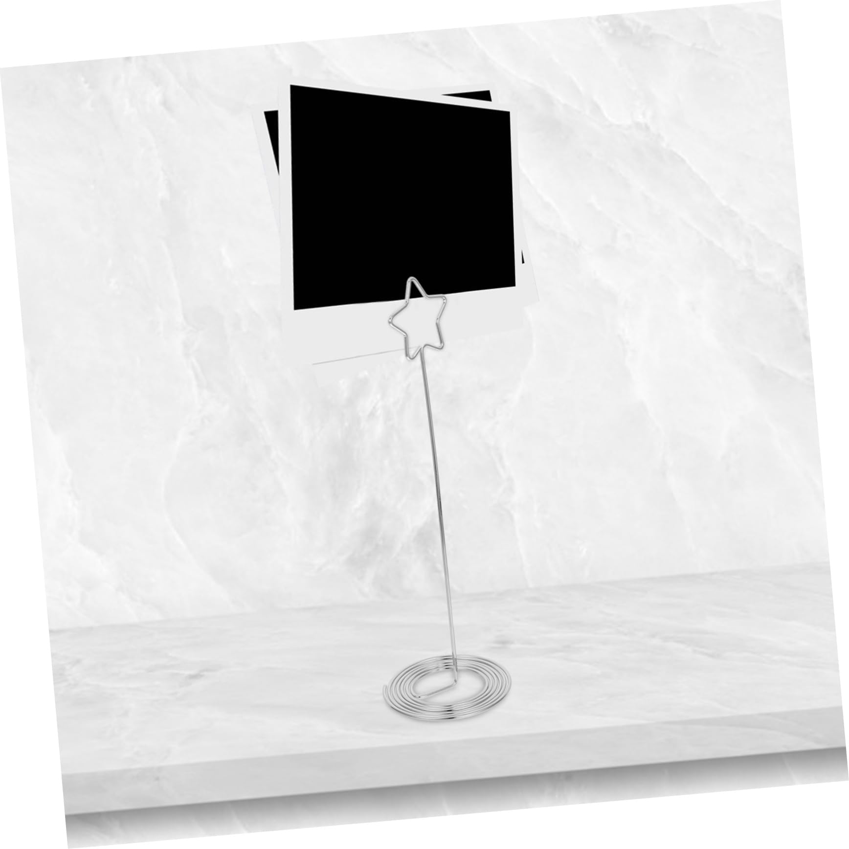 Alipis 12pièces Porte-Cartes Fer et Mini Porte-Photos de Table Porte-numéros Étoile Supports pour Cartes et Photos Décorations pour Mariages et Fêtes