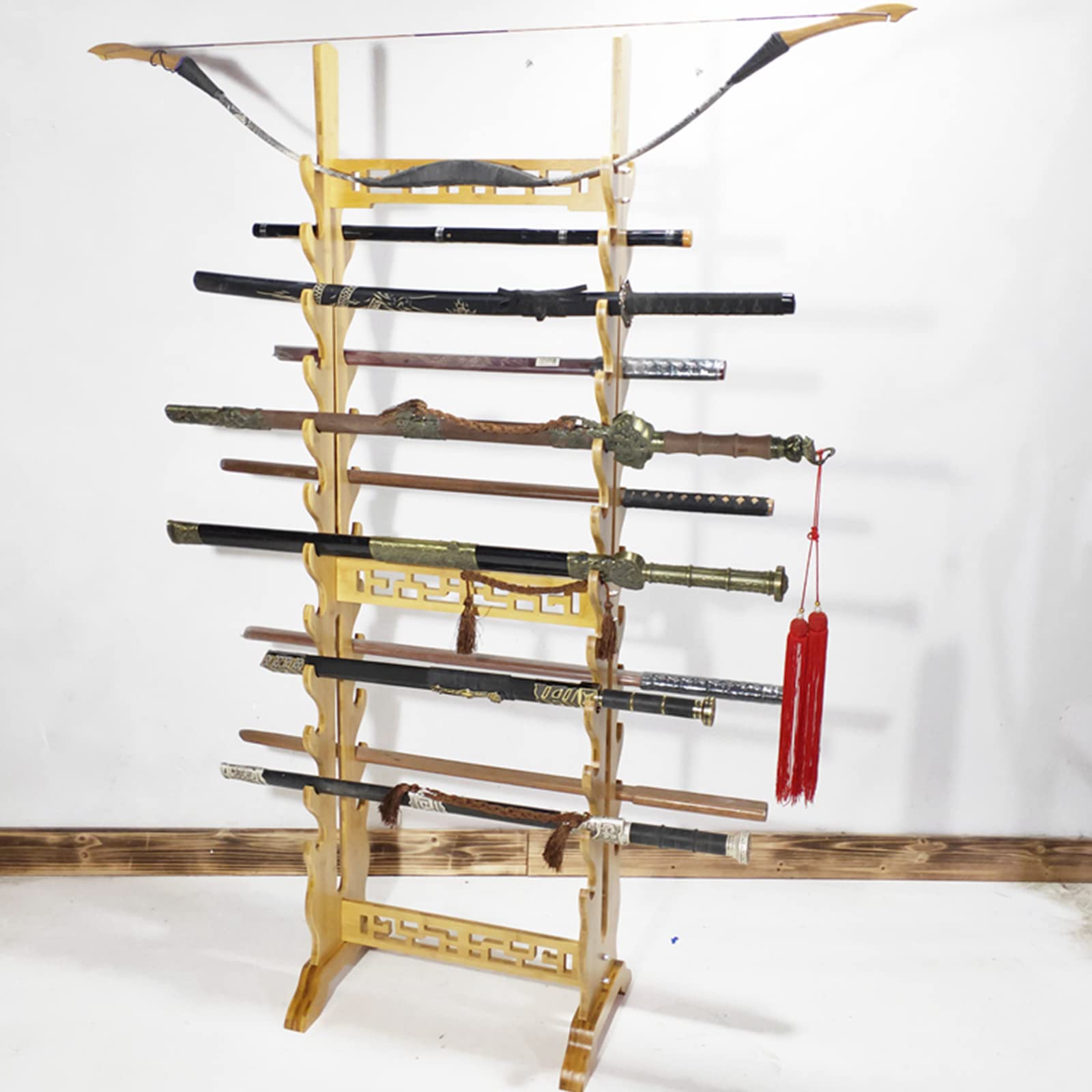 Amazon.co.jp: 16段スタンディングディスプレイ 武器棚 武道 刀