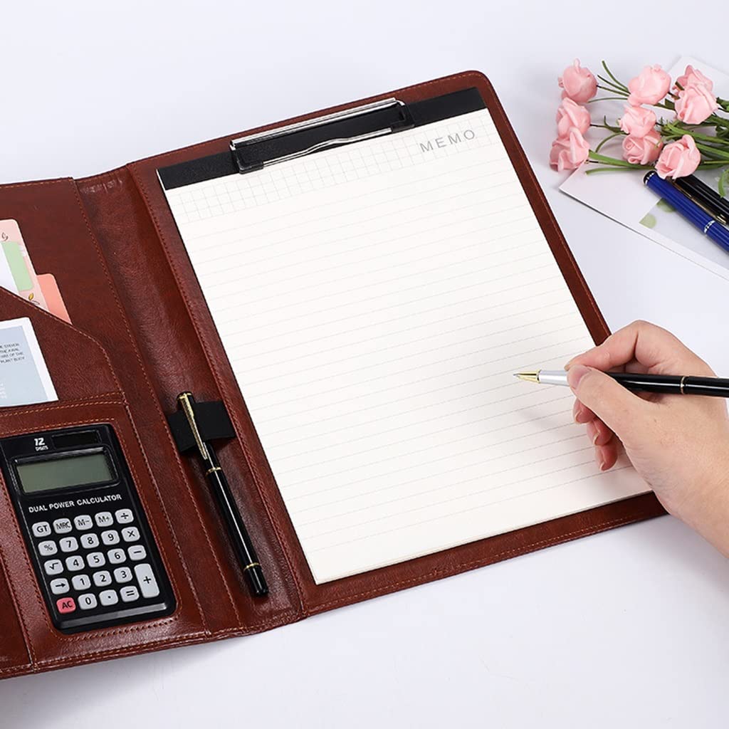 Schreibmappe A4, Portfolio Binder Ordner Lagerung Zwischenablage Padfolio Für Schule Seite Riemen Dokument Veranstalter Papiere Reise Dokumente