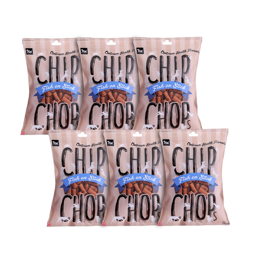 Chip Chops Fish on Stick Dog Treat, Optimum Health Formula, Highly Nutritional & Digestible, Suitable for All Dog Breeds, Easy to Digest, No Artificial Flavors Added, Multi-Pack (Pack of 6) - 420g (B00O43Q24W) Amazon Price History, Amazon Price Tracker