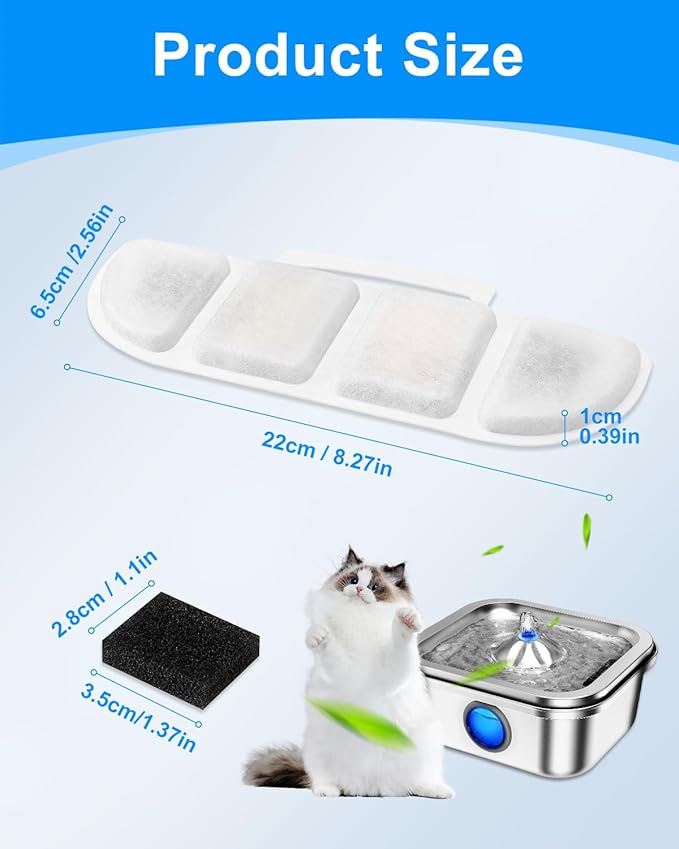 Filtros para Fuente de Agua para Gatos 12+12 MyfatBOSS miniatura 5