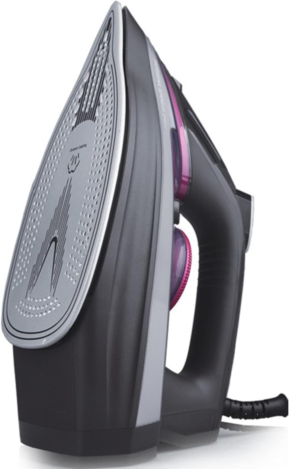 Steam Iron, Ceramic Sole Plate, Variable Temperature Control & Continuous Steam, Easy Grip Handle, for Families, Dry Cleaners, Clothing Stores