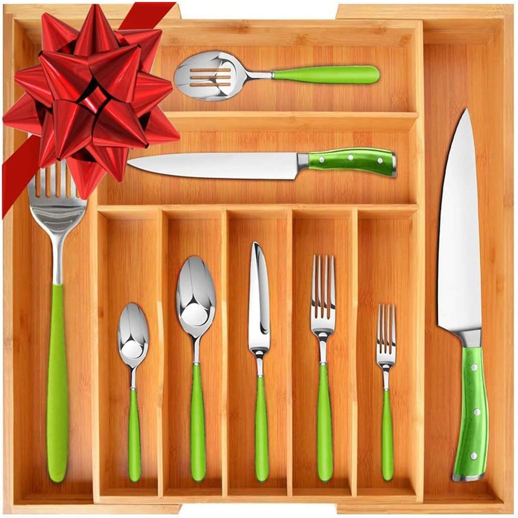 Kitchen Drawer Organizer 9 Section Expandable Silverware