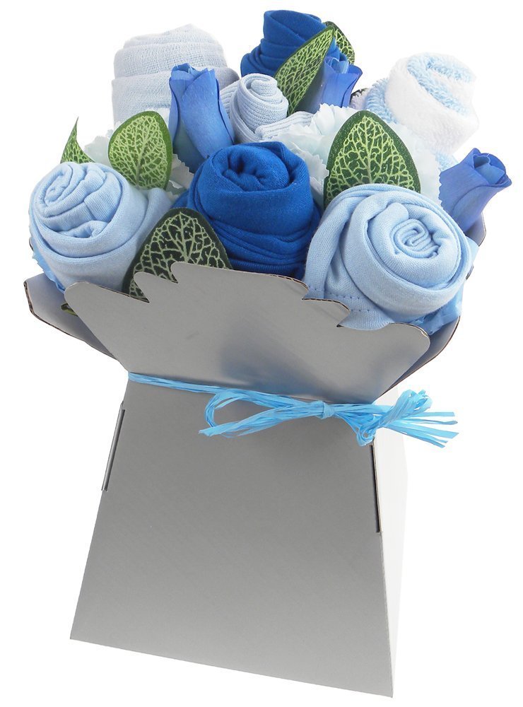 Say It Baby Baby Boy Clothes Bouquet Arrangement Gift Set