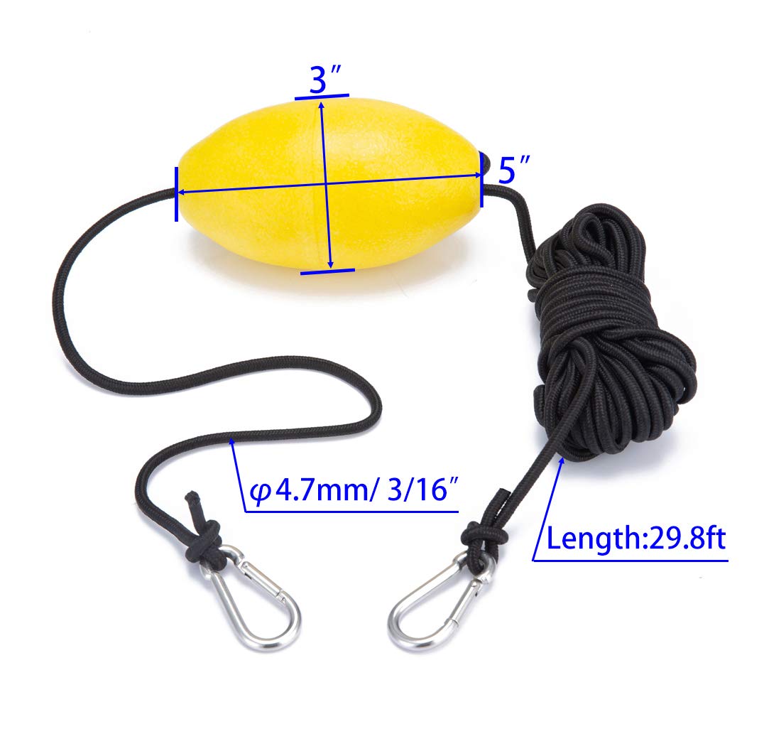 Marine Rope Tow Line, Harness Buoy Ball Float Leash & Stainless Steel