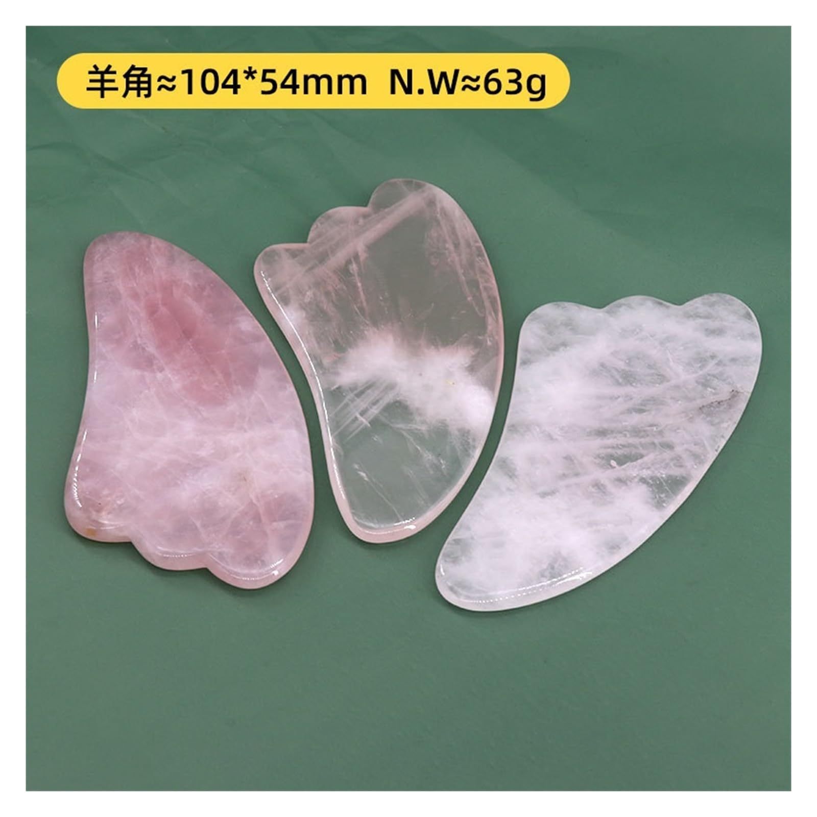 Gua Sha - Juego de herramientas de jade para cara, ojos, cuello, cuerpo, piedra natural real, masaje de belleza, tratamiento antienvejecimiento (estilo e)