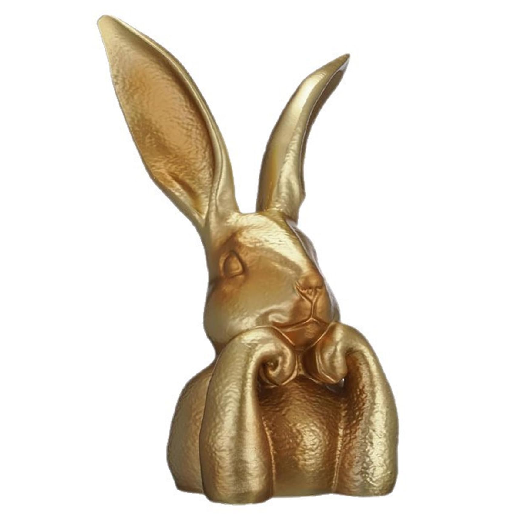 Monwssoe Figurines, Gold Bunny, Elegant Gold Bunny Decor for Spring Centerpiece, Vintage Resin Rabbit Statue for Home, Table, and Mantel