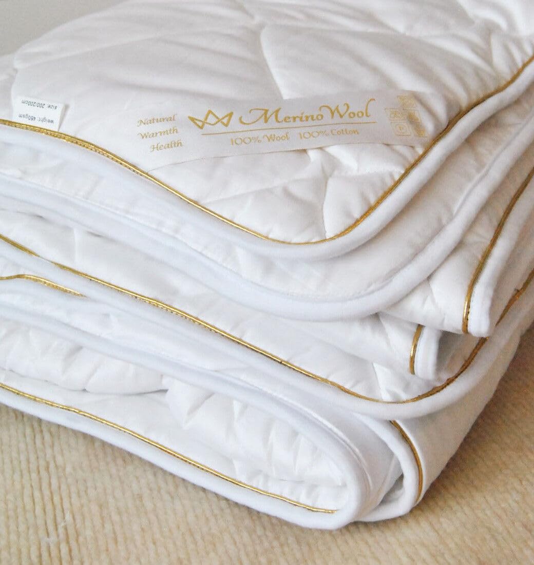 Merino Woll Decke Merinowolle Bettdecke – Quilt In Einzel, Doppel Oder King Size, Hypoallergen Und Waschbar Quilt Bettdecke Weiß