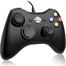Wired Controller Compatible for Microsoft Xbox 360 and Windows PC (Windows 10/8.1/8/7) Game Controller for Xbox 360 with Dual Vibration and Ergonomic
