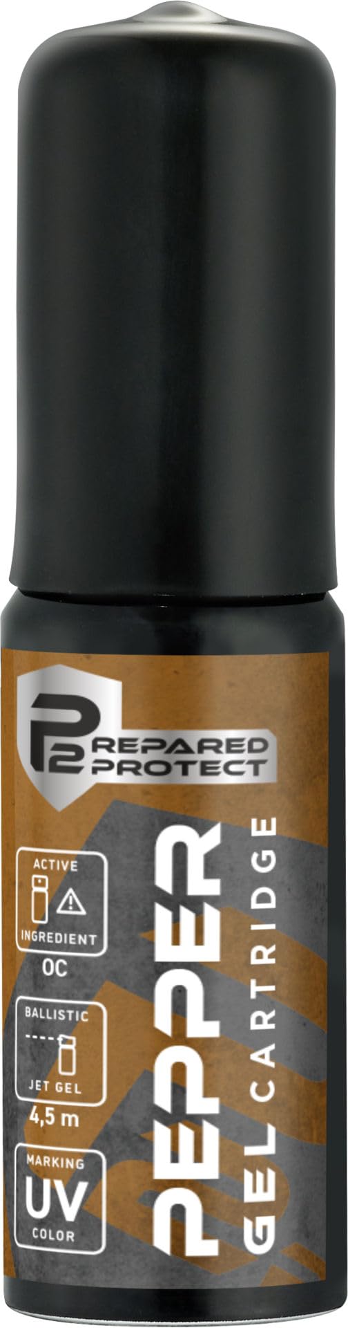 P2P Pfeffergel-Kartusche, 11 ml, Tierabwehr Mittel geeignet für PGS und HDR 50 Launcher, Pistolen Abwehrgel zur Selbstverteidigung von Tieren, Sprühweite 4.5 m