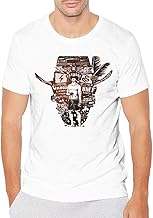 Nanavang Donald Cerrone Men's Short Sleeve Round Neck Summer Fashion Shirt Comfortable White