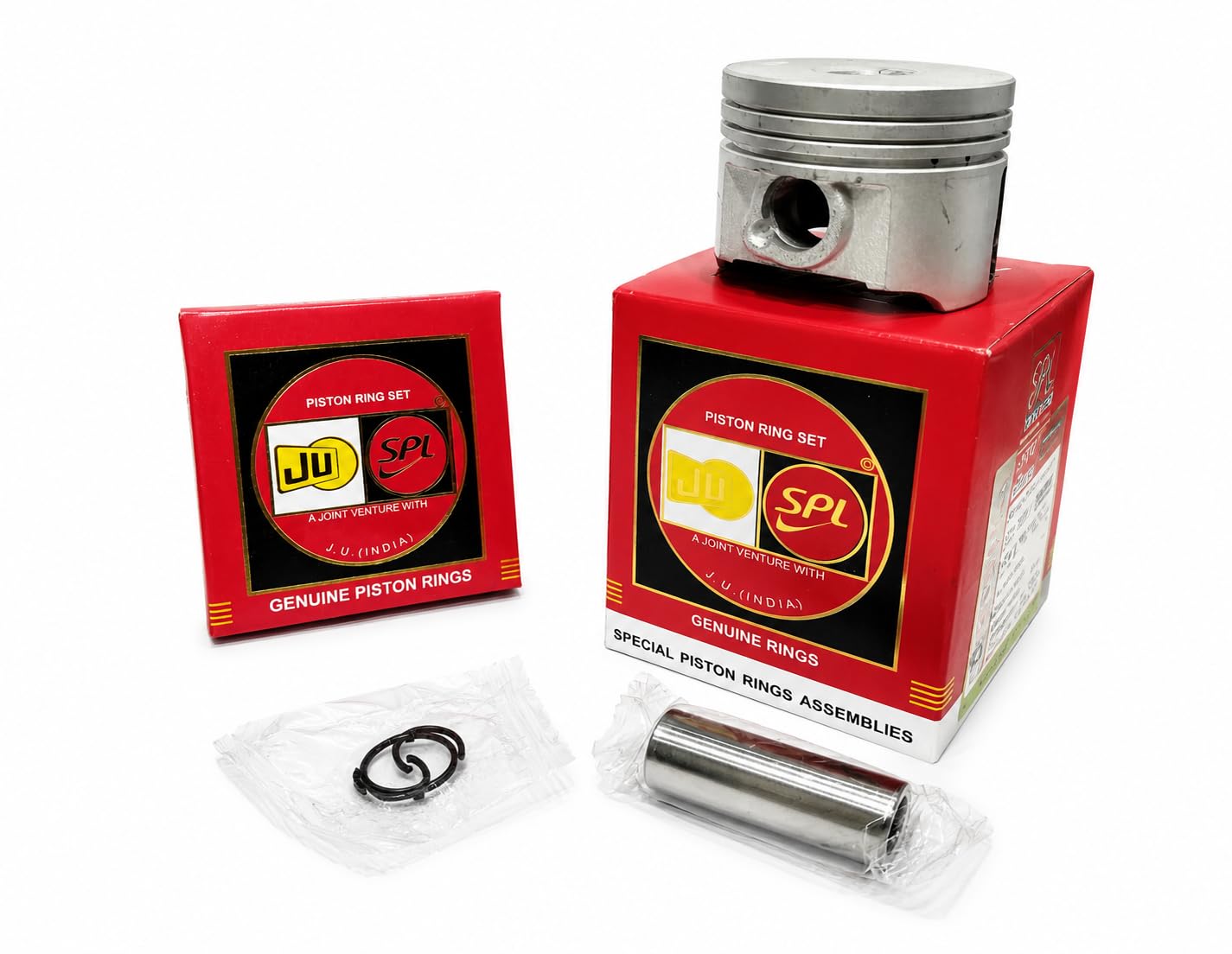 Piston Assembly Kit for Bajaj Platina 100cc | 53.00mm Diameter | OEM Ring | Tinning Surface (53.00mm - 0.50)-image-8