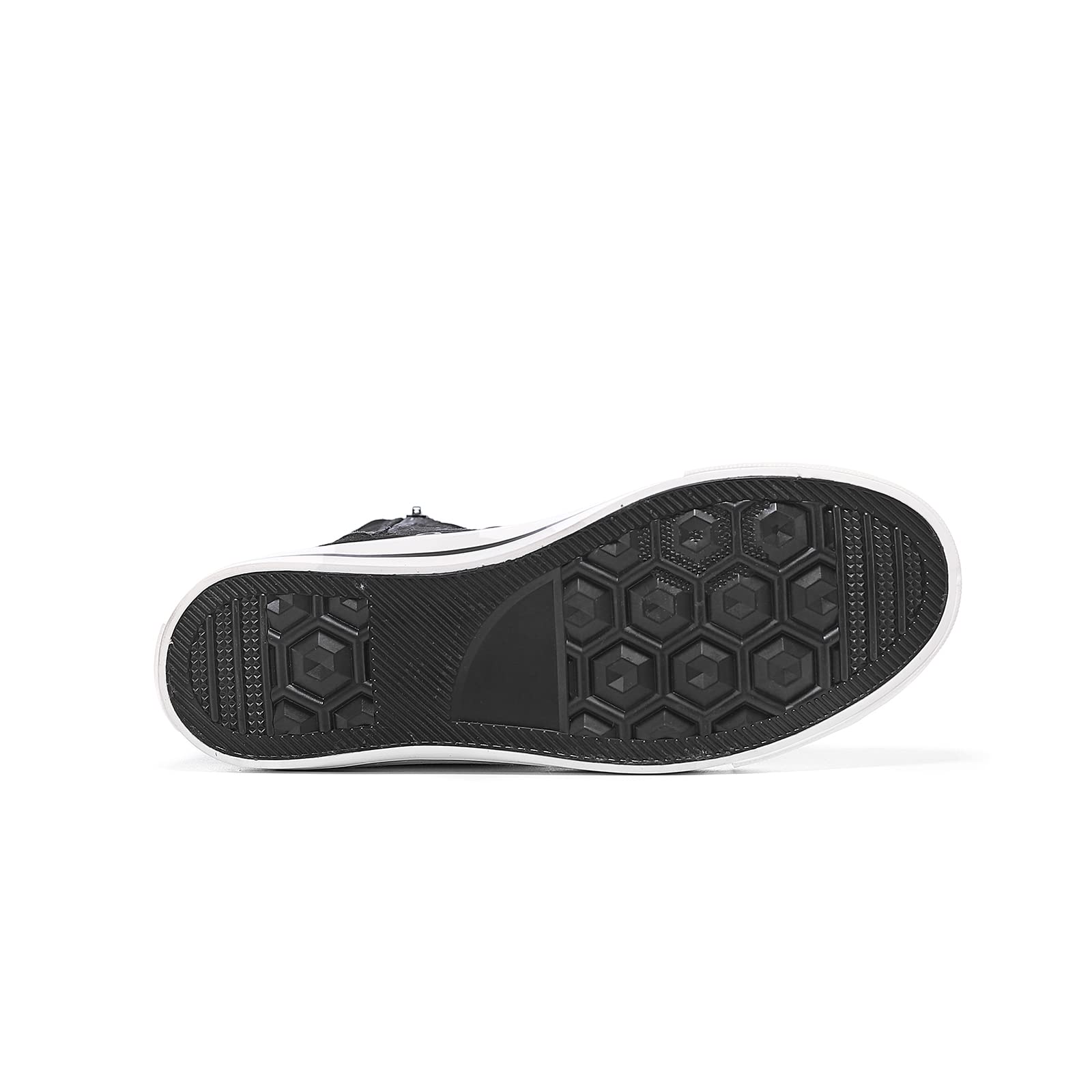 Momuk Zapatillas altas de lona para mujer con cordones de moda para mujer