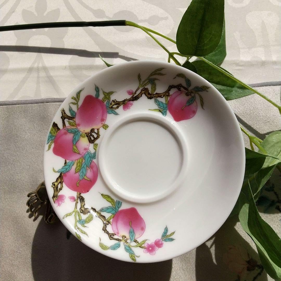 中国美術　置物　蓋付大鉢　シノワズリ　粉彩　桃柄 中国美術 置物 蓋付大鉢 シノワズリ 粉彩 桃柄 中国美術 置物 蓋