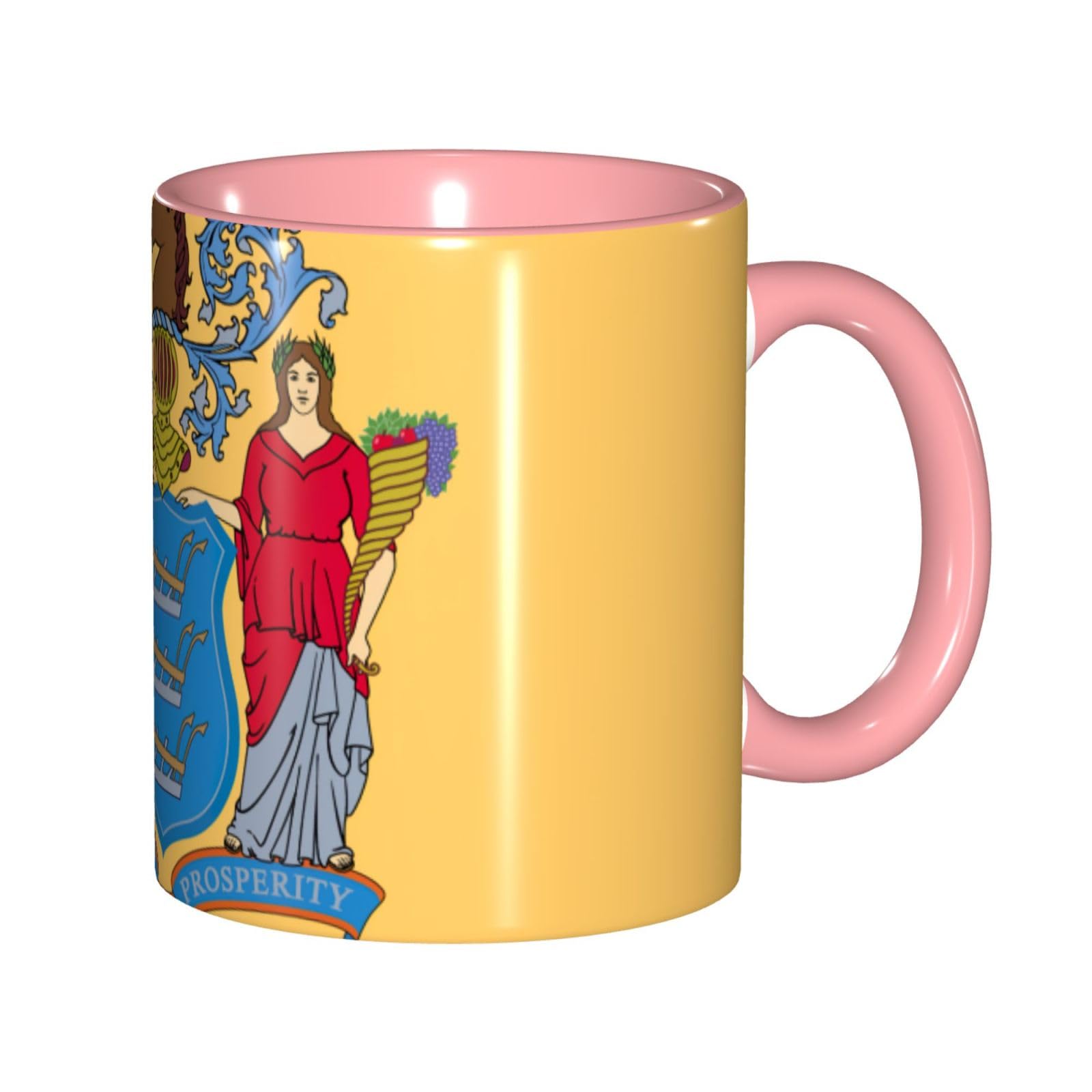 Mug New Jersey en céramique 325 ml pour femme avec motif drapeau national