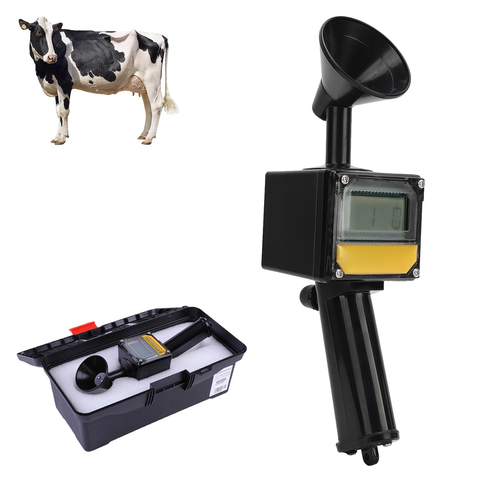 Probador de mastitis de vaca, equipo de prueba veterinario portátil, interruptor impermeable, batería extraíble para monitoreo de salud animal