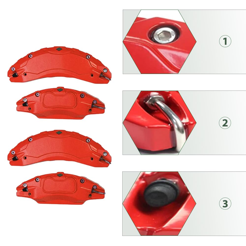 Housses d'étrier de frein de voiture en alliage d'aluminium compatibles avec Tesla Model Y Juniper 2025-2026 - Rouge