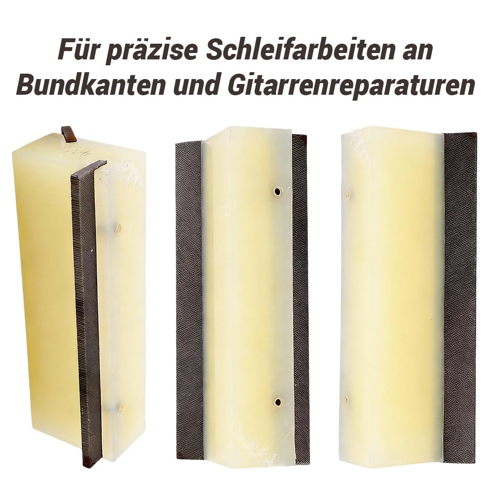 File di smussatura per chitarra Fret End Dressing, 45 ° Guitar Fret File di spigatura del bordo del file di livellamento per Fret Crown End smussato strumento liutaio(Doppio lato)