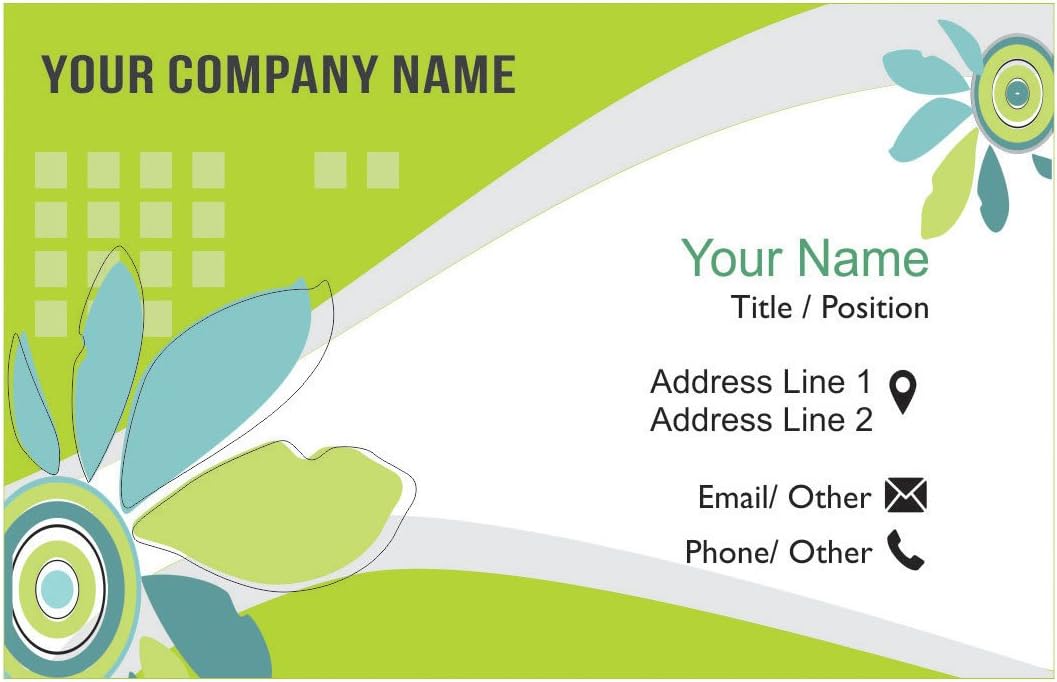Design Your Own Personalized Business Card Artistic Visiting Card- Front-110 LBS -Thick paper
