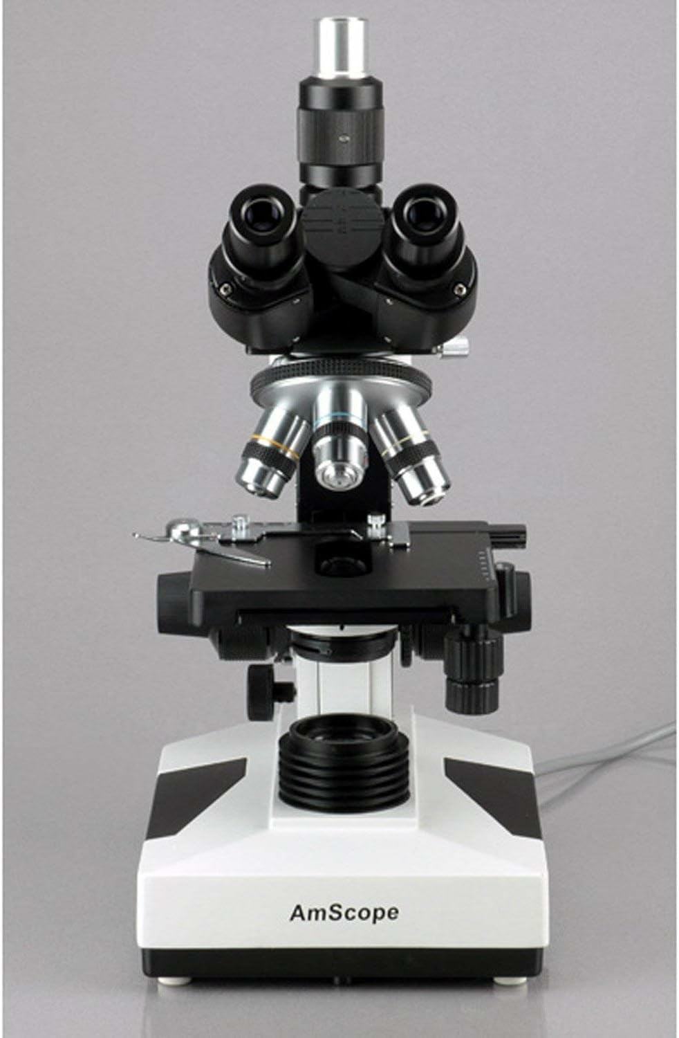 AmScope Microscopio de campo oscuro compuesto trinocular T490A-DK 40X-1600X
