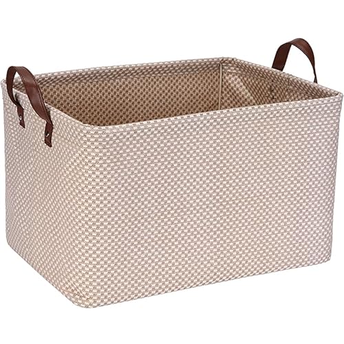 Sea Team Cesto portaoggetti quadrato in juta con supporto interno - Organizzatore strutturato 42x30x25 cm per scaffali, armadi, decorazione della casa