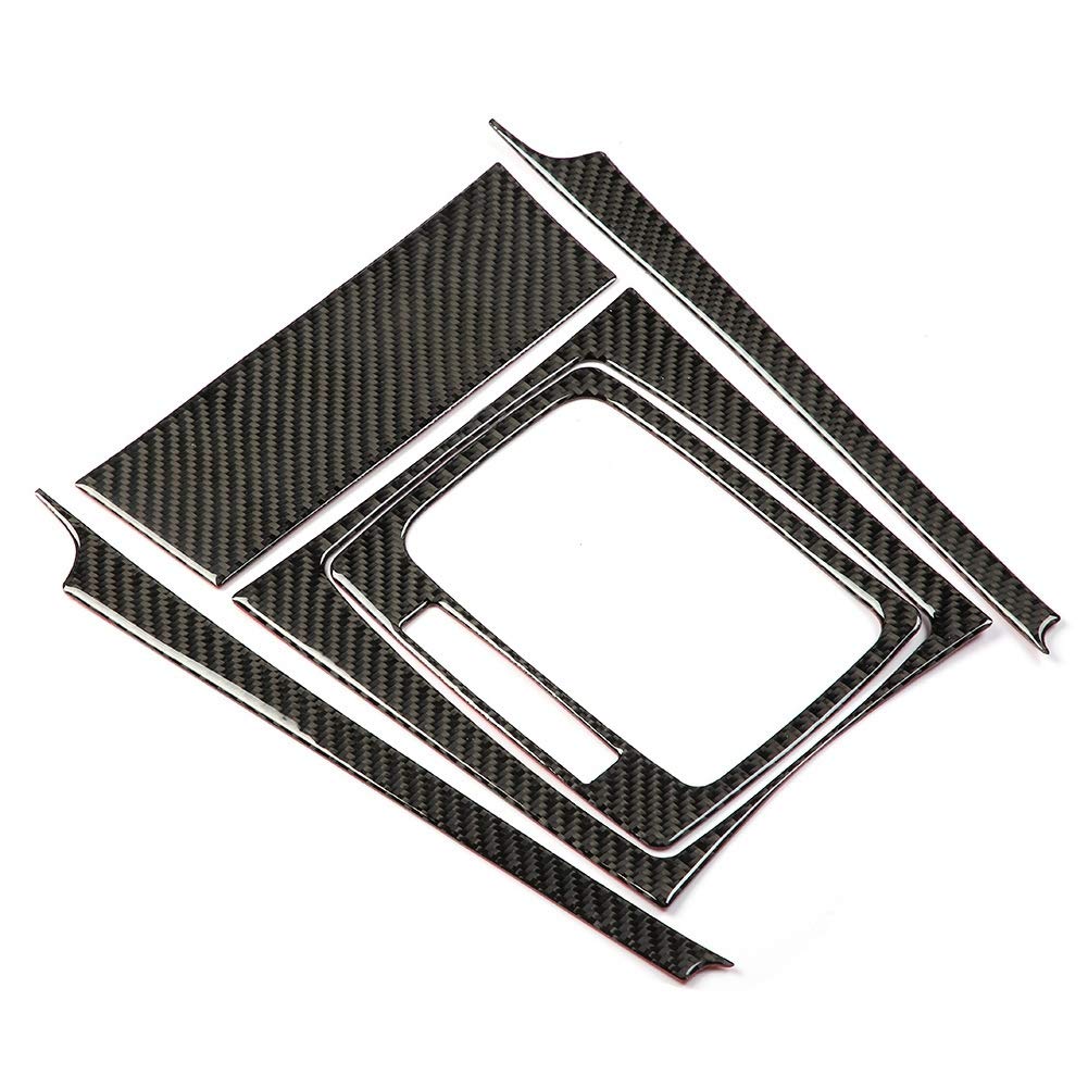 Qiilu Auto Schaltpaneel Abdeckleiste, Carbon Schaltpaneel Dekoration Aufkleber für W204 C Klasse 07-13(left hand drive)