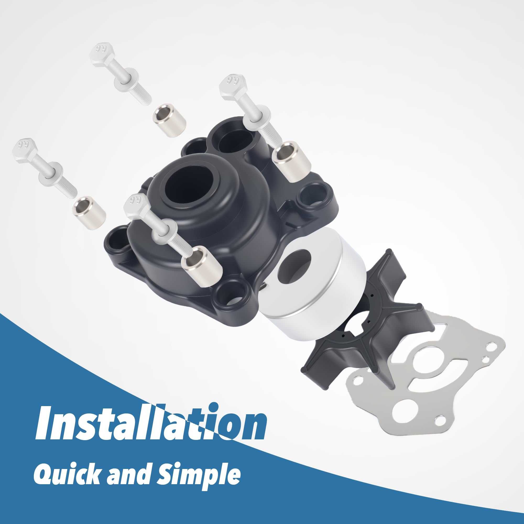 ポムを MARKGOO Water Pump Impeller Repair Kit with Housing for