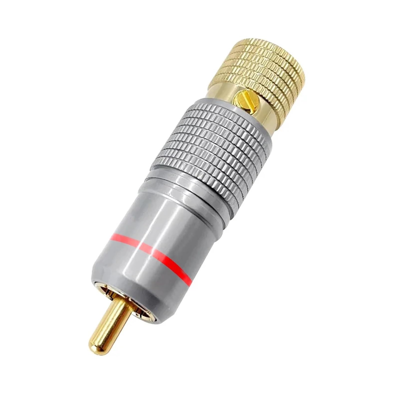 2/4/8/16 pièces Hifi RCA prise verrouillage connecteur Coaxial sans soudure 10mm adaptateur de câble Audio plaqué or ESSEIEIE(Black,4PCS)