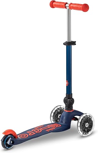 Miniatura 9 de Micro Kickboard - Mini scooter LED plegable de lujo, 3 ruedas, inclinado a la dirección, microscooter de diseño suizo con ruedas LED iluminadas,