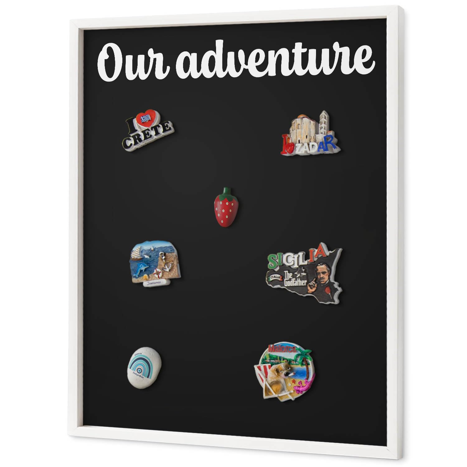 Explorer Magnetic Board 60x80 cm | White Frame | Our Adventure