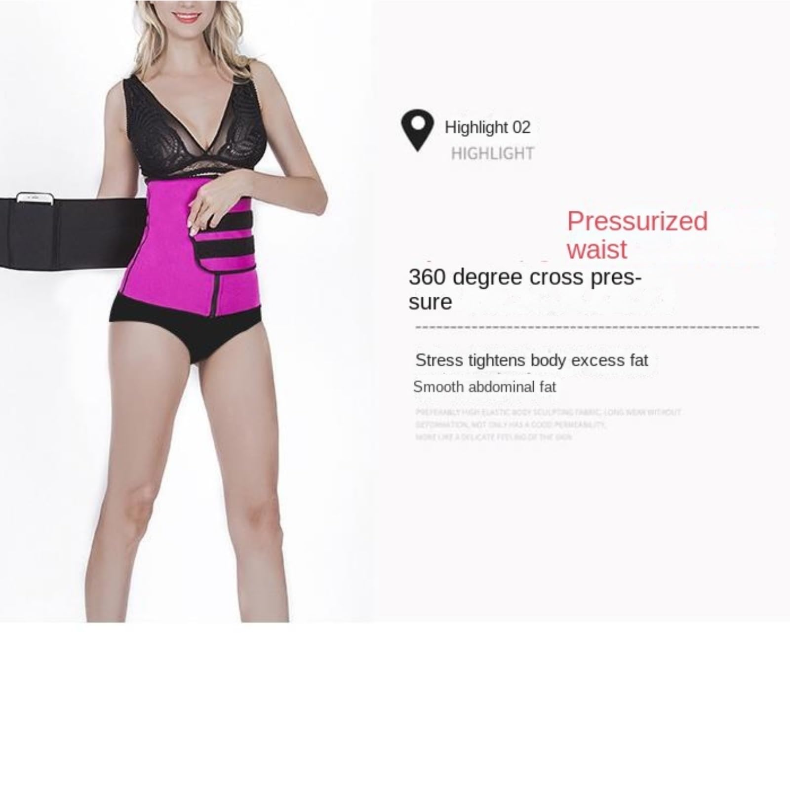 Ceinture Lombaire Réglables Ceinture De Fitness en Caoutchouc À Double Enveloppe for Réduire La Graisse Abdominale Travail Universel(Black,XL)