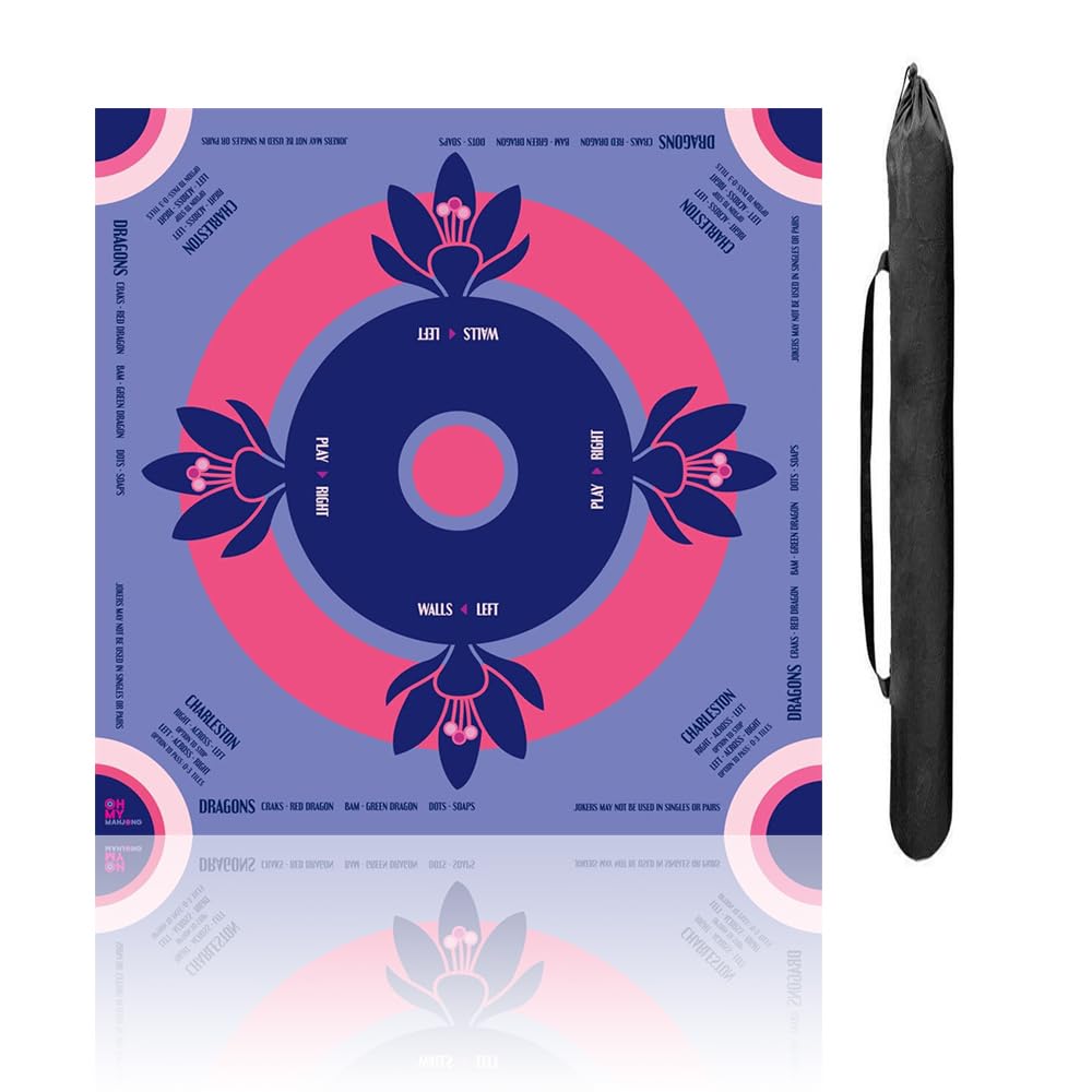 Mahjong Mat for Table, Noise Reduction Non-Slip Mahjong Mat, 31.5 * 31.5 Inch Mahjong Table Mat for Poker, Board Games, Card Games, Tile Game, Table