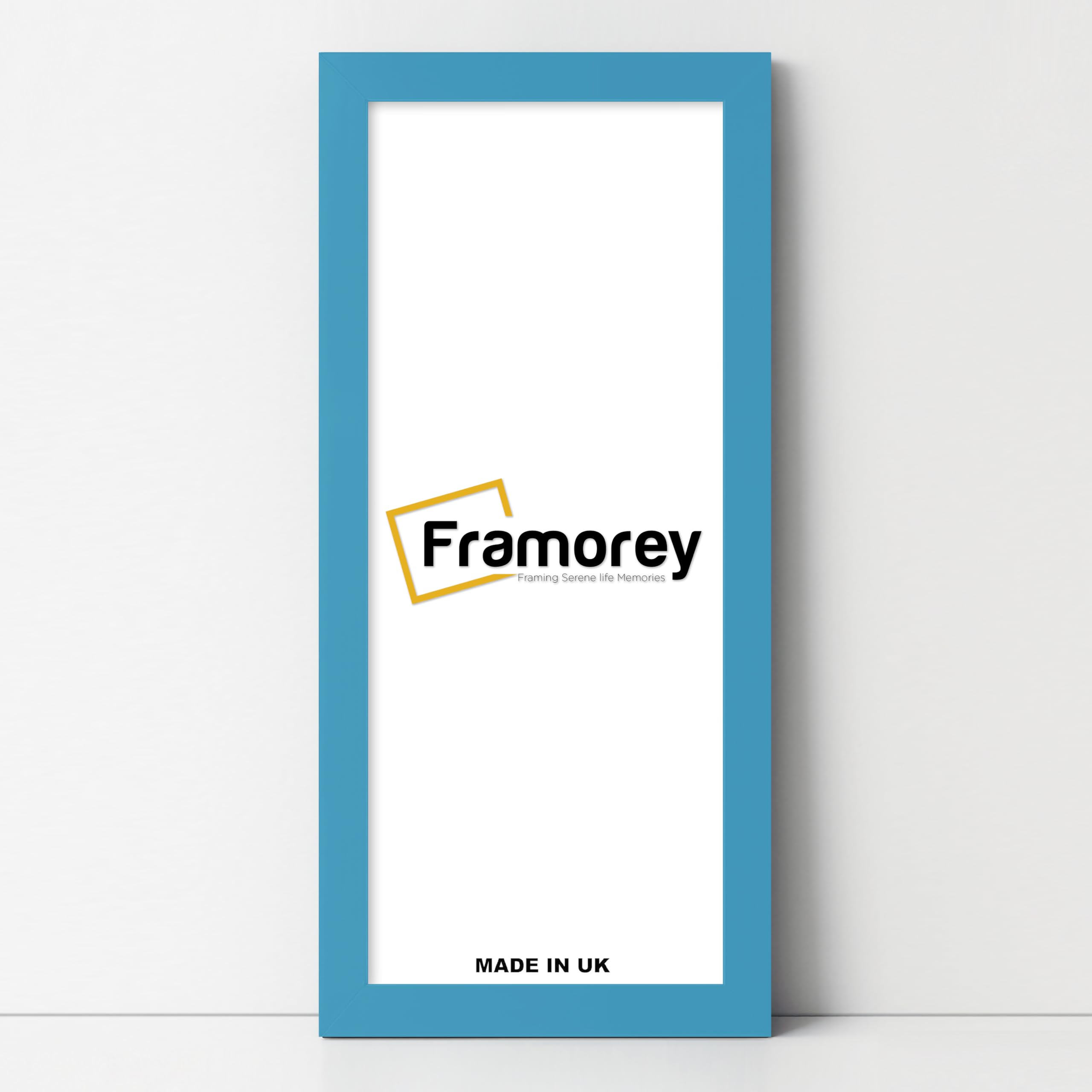 Framorey Modern Flat Blue Photo Frames, 17x9 Inch Size Picture Frame, Handmade Wooden Frames, Personalized Poster Frames, Certificate Frames