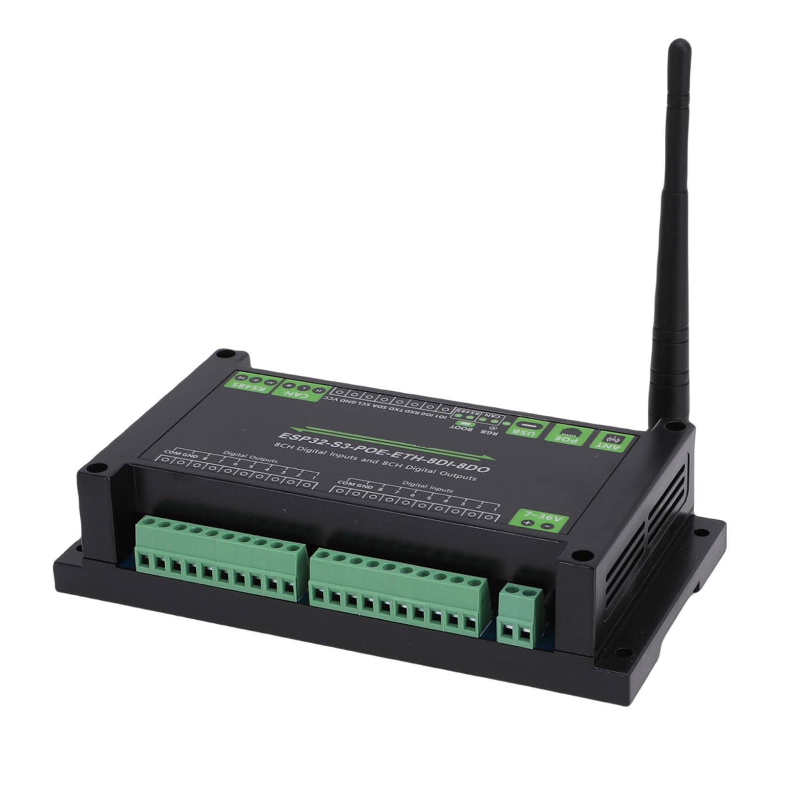 Annadue Supporto Scheda di Controllo Industriale per S3 Scheda di Sviluppo di Circuiti di Protezione di Isolamento Multiplo WiFi Bluetooth a 8 Ingresso Uscita Digitale 2,4 GHz