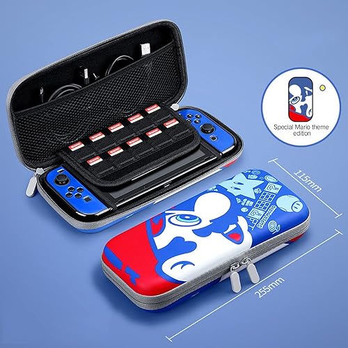 Miniatura 6 de PERFECTSIGHT Bonita funda de transporte compatible con la consola Nintendo Switch Lite OLED, funda de transporte de viaje de carcasa rígida Kawaii