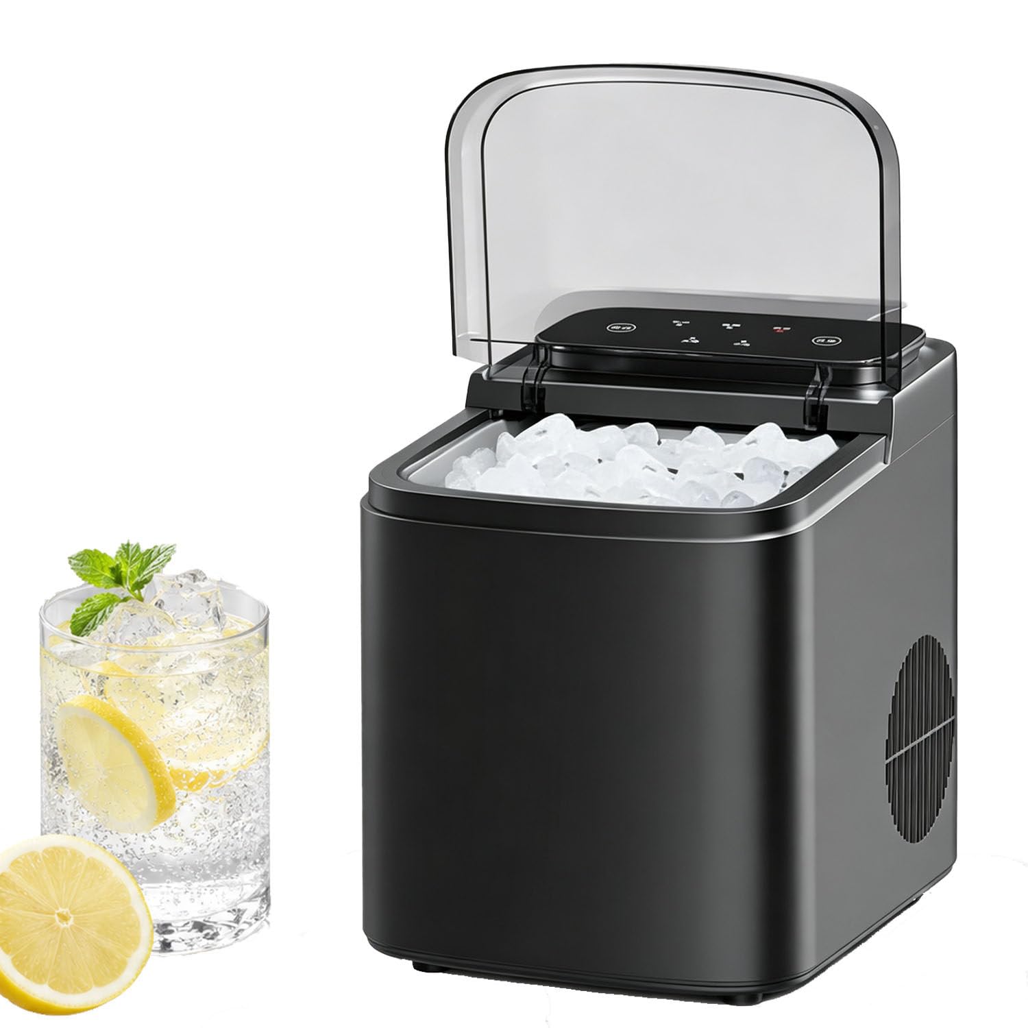 Dumipme Multicolor Ice Maker Countertop, Portable, 9 Bullet Cubes In 6 Mins
