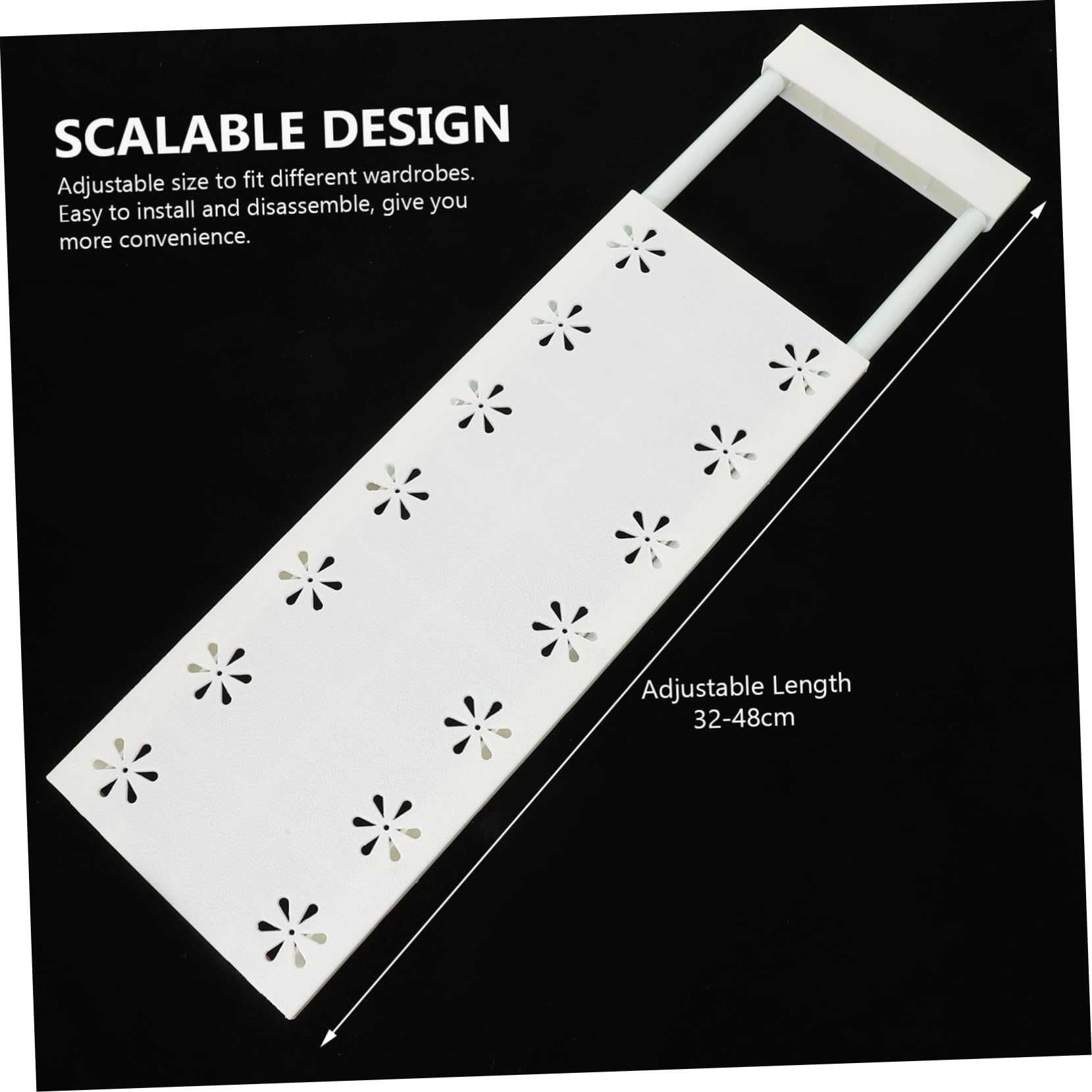 VICASKY Adjustable Expandable Cupboard Storage Shelf Organizer Tension Shelf for Closet Wardrobe Cabinet Easy Installation Versatile Use for Home Storage